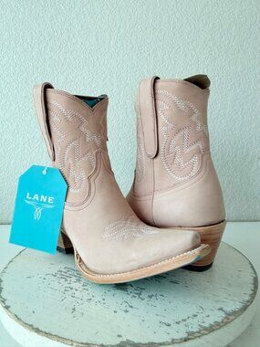 Lane Boots SMOKESHOW Pink Cowboy Booties Womens 8 Western Cowgirl Short Ankle